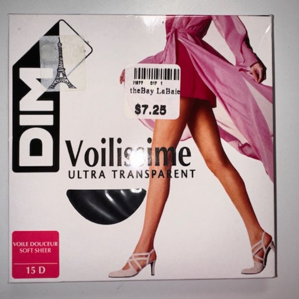 1 pair of DIM Panty hose Extra sheer Pantyhose Made in Portugal Soft Sheer Black